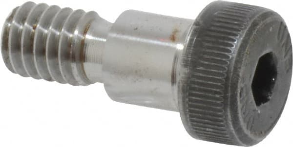 Unbrako - 3/8" Shoulder Diam x 3/8" Shoulder Length, 5/16-18 UNC, Hex Socket Shoulder Screw - 8 Alloy Steel, 0.543 to 0.562" Head Diam - Americas Industrial Supply
