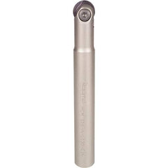 Iscar - 1/2" Cut Diam, 5/8" Shank Diam, 6-1/2" OAL, Indexable Ball Nose End Mill - 2.4" Head Length, Straight Shank, HCM D.50 Toolholder, HBF-QF, HBR-QF, HCD-QF, HCR Insert - Americas Industrial Supply