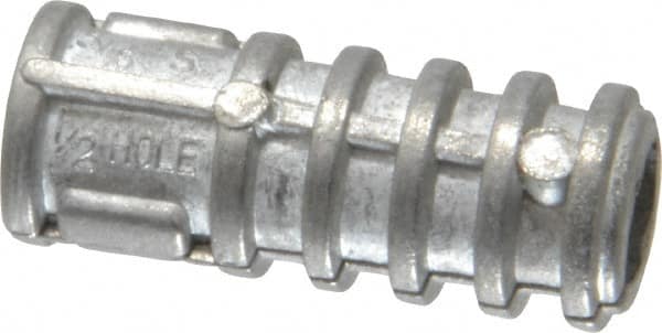 Powers Fasteners - 1/2" Diam, 1/2" Drill, Lag Shield Concrete Anchor - Zamac Alloy, Zinc-Plated Finish, Flat Head - Americas Industrial Supply