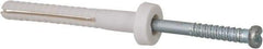 Powers Fasteners - 3/16" Diam, 3/16" Drill, 1-1/2" OAL, 1-1/8" Min Embedment Hammer Drive Concrete Anchor - Nylon (Body)/Steel (Drive Pin), Zinc-Plated Finish, Round Head - Americas Industrial Supply