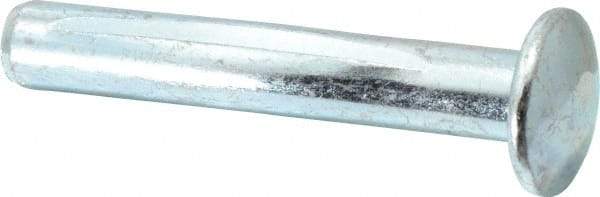 Powers Fasteners - 1/2" Diam, 1/2" Drill, 3" OAL, 3-3/8" Min Embedment Split-Drive Concrete Anchor - Steel, Zinc-Plated Finish, Round Head - Americas Industrial Supply
