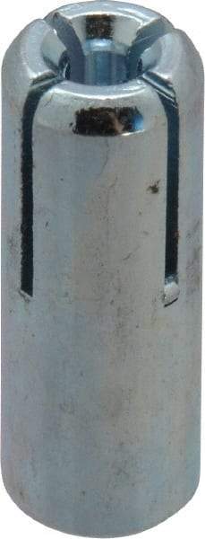 Powers Fasteners - 1/4" Diam, 3/8" Drill, 1" Min Embedment Drop-In Concrete Anchor - Grade 5 Steel, Zinc-Plated Finish, 7/16" Thread Length - Americas Industrial Supply