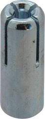 Powers Fasteners - 1/4" Diam, 3/8" Drill, 1" Min Embedment Drop-In Concrete Anchor - Grade 5 Steel, Zinc-Plated Finish, 7/16" Thread Length - Americas Industrial Supply