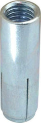 Powers Fasteners - 1/2" Diam, 5/8" Drill, 1-1/8" Min Embedment Drop-In Concrete Anchor - Grade 5 Steel, Zinc-Plated Finish, 13/16" Thread Length - Americas Industrial Supply