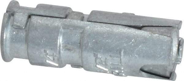 Powers Fasteners - 1/4" Diam, 1/2" Drill, 1-5/16" OAL, 3-3/8" Min Embedment Single Expansion Concrete Anchor - Zamac Alloy, Flat Head - Americas Industrial Supply