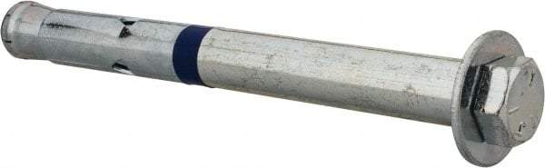 Powers Fasteners - 1/2" Diam, 1/2" Drill, 2-3/4" OAL, Split-Drive Concrete Anchor - Grade 8.2 Steel, Zinc-Plated Finish, Mushroom Head - Americas Industrial Supply