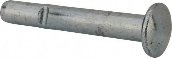 Powers Fasteners - 1/2" Diam, 1/2" Drill, 3-1/2" OAL, Split-Drive Concrete Anchor - Grade 8.2 Steel, Zinc-Plated Finish, Mushroom Head - Americas Industrial Supply