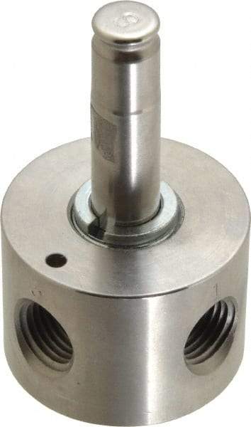 Parker - 1/4" Port, Three Way, Direct Acting, Stainless Steel Solenoid Valve - Normally Closed, 125 Max PSI, NBR Seal - Americas Industrial Supply