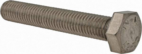 Value Collection - M12x1.75mm Metric Coarse, 75mm Length Under Head Hex Head Cap Screw - Partially Threaded, Grade 18-8 & Austenitic A2 Stainless Steel, 19mm Hex - Americas Industrial Supply