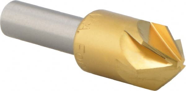 M.A. Ford - 5/8" Head Diam, 3/8" Shank Diam, 6 Flute 82° High Speed Steel Countersink - Americas Industrial Supply