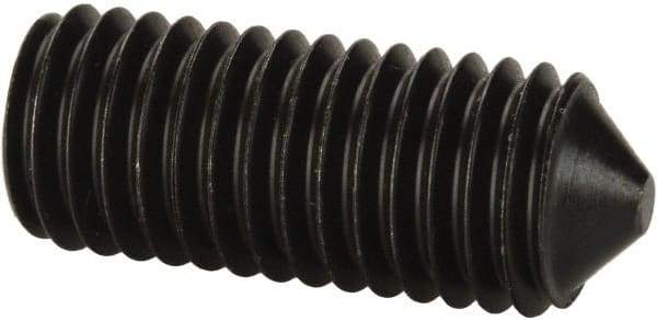 Value Collection - M12x1.75, 30mm OAL, Cone Point Set Screw - Grade 14.9 (45H) Alloy Steel, 6mm Key - Americas Industrial Supply