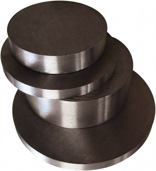 Value Collection - 7 Inch Diameter, 1/2 Inch Long, O-1 Oil Hardening Decarb Free Tool Steel Round - +0.070/+0.150 Inch Tolerance, Stock Length - Americas Industrial Supply