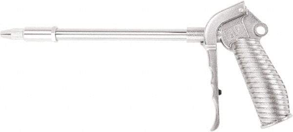Value Collection - 230 Max psi Adjustable Safety Nozzle Adjustable Air Blow Gun - 1/4 NPT Inlet, 6" Tube Length, Chrome Plated Aluminum - Americas Industrial Supply