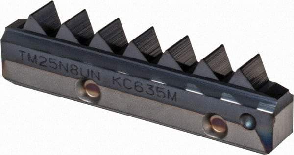 Kennametal - 8 TPI, Internal Thread, UN Standard, TM25 KC635M Grade Thread Mill Insert - Carbide, TiAlN Coating - Americas Industrial Supply