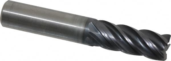 Kennametal - 1/2", 5 Flute, Solid Carbide, 0.03" Corner Radius End Mill - 3" OAL, 1-1/4" LOC - Americas Industrial Supply