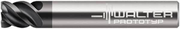 Walter-Prototyp - 8mm, 4 Flute, Single End, Solid Carbide, 0.006" Corner Radius End Mill - 2" OAL, 50° Helix, Right Hand Flute, 8mm LOC, Right Hand Cut, - Americas Industrial Supply