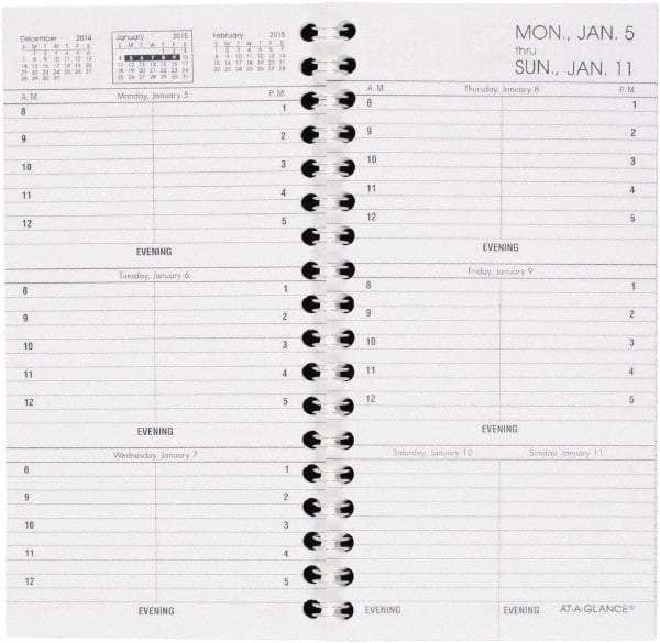 AT-A-GLANCE - 485 Sheet, 3-1/4 x 6-1/4", Weekly Appointment Refill - White - Americas Industrial Supply