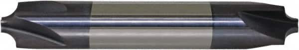ProMax - 0.05" Radius, 1/4" Mill Diam, 4 Flute Solid Carbide Corner Rounding End Mill - Double End, AlTiN Finish, 2-1/2" OAL, 1/4" Shank Diam - Americas Industrial Supply