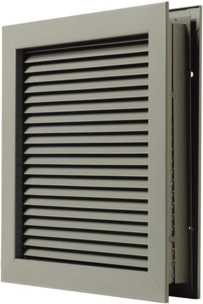 National Guard Products - 25" Wide x 25" High, Solid Steel Louver - 24" Opening Width, 24" Opening Height - Americas Industrial Supply