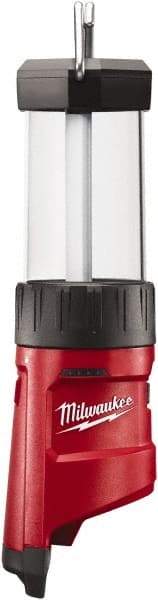 Milwaukee Tool - LED Bulb, 400 Lumens, Spotlight/Lantern Flashlight - Red Plastic Body, 12V Lithium-Ion Batteries Not Included - Americas Industrial Supply