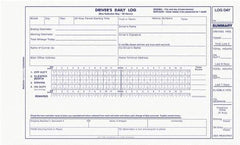 REDIFORM - 31 Sheet, 9 x 11", Driver\x92s Daily Log - Blue & White - Americas Industrial Supply