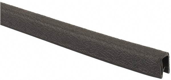 TRIM-LOK - 1/4 Inch Thick x 0.42 Wide x 100 Ft. Long, EPDM Rubber Edge Trim - Pebble Texture - Americas Industrial Supply