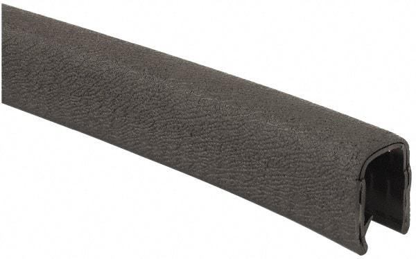 TRIM-LOK - 1/2 Inch Thick x 0.67 Wide x 25 Ft. Long, EPDM Rubber Jumbo Edge Trim - Pebble Texture - Americas Industrial Supply