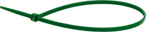 Value Collection - 9.8" Long Green Nylon Standard Cable Tie - 40 Lb Tensile Strength, 70mm Max Bundle Diam - Americas Industrial Supply
