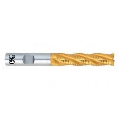 1/4" Dia. - 2-1/2" OAL - TiN HSS - CO-30° Helix - Square End SE EM - 4 FL - Americas Industrial Supply