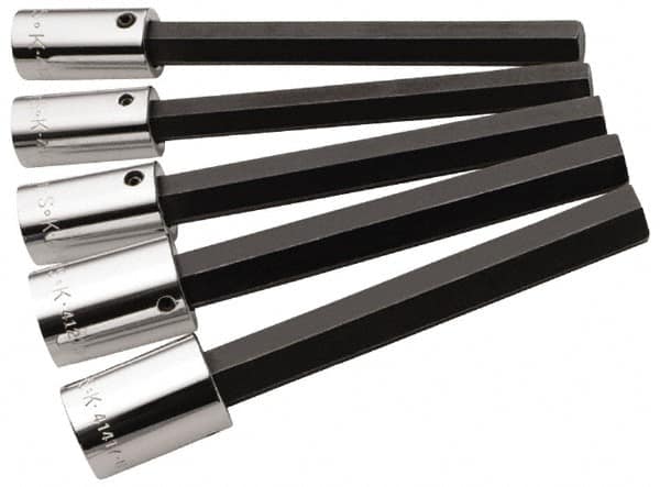 SK - 5 Piece 1/2" Drive Inch Hex Bit Socket Set - 5/16 to 5/8" Hex - Americas Industrial Supply