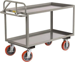 Little Giant - 3,600 Lb Capacity, 30" Wide x 53-1/2" Long x 42" High Shelf Cart - 2 Shelf, Steel - Americas Industrial Supply