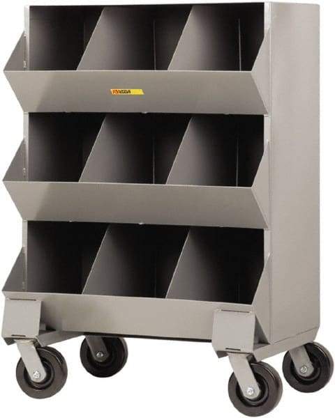 Little Giant - 2,400 Lb Capacity, 32" Wide x 20" Long x 45-1/2" High Storage Bin Cart - Steel, 4 Swivel Casters - Americas Industrial Supply