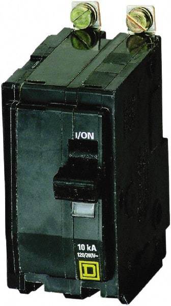 Square D - 15 Amp, 240 VAC, 2 Pole, Bolt On Miniature Circuit Breaker - 14-8 AWG - Americas Industrial Supply