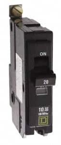 Square D - 25 Amp, 240 VAC, 1 Pole, Bolt On Miniature Circuit Breaker - 14-8 AWG - Americas Industrial Supply