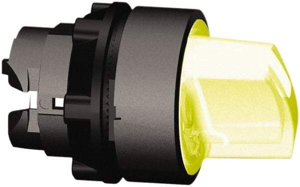 Schneider Electric - 22mm Mount Hole, 2 Position, Handle Operated, Selector Switch Only - Orange, Momentary (MO), Illuminated, Shock, Vibration and Water Resistant - Americas Industrial Supply