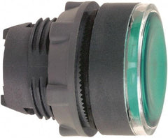 Schneider Electric - 22mm Mount Hole, Flush, Pushbutton Switch Only - Round, Green Pushbutton, Illuminated, Maintained (MA) - Americas Industrial Supply