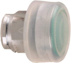 Schneider Electric - 22mm Mount Hole, Extended Straight, Pushbutton Switch Only - Round, Green Pushbutton, Nonilluminated, Momentary (MO) - Americas Industrial Supply