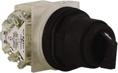 Schneider Electric - 30mm Mount Hole, 3 Position, Knob and Pushbutton Operated, Selector Switch - Black, Maintained (MA), Anticorrosive, Weatherproof, Dust and Oil Resistant - Americas Industrial Supply
