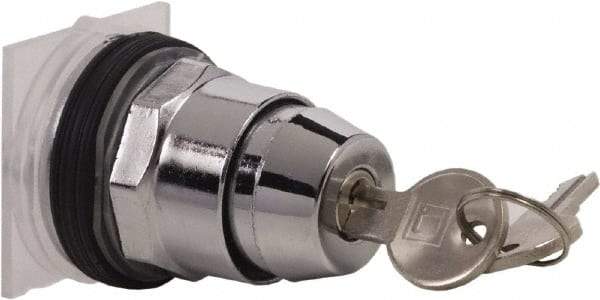 Schneider Electric - 1.18 Inch Mount Hole, 2 Position, Knob and Pushbutton Operated, Selector Switch Only - Black, Maintained (MA), without Contact Blocks, Weatherproof and Dust and Oil Resistant - Americas Industrial Supply