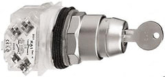 Schneider Electric - 30mm Mount Hole, 3 Position, Key Operated, Selector Switch Only - Maintained (MA), without Contact Blocks, Shock and Vibration Resistant - Americas Industrial Supply