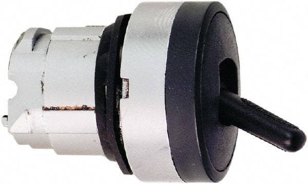 Schneider Electric - 22mm Mount Hole, 2 Position, Toggle Operated, Selector Switch - Black, Momentary (MO), Nonilluminated, Shock, Vibration and Water Resistant - Americas Industrial Supply