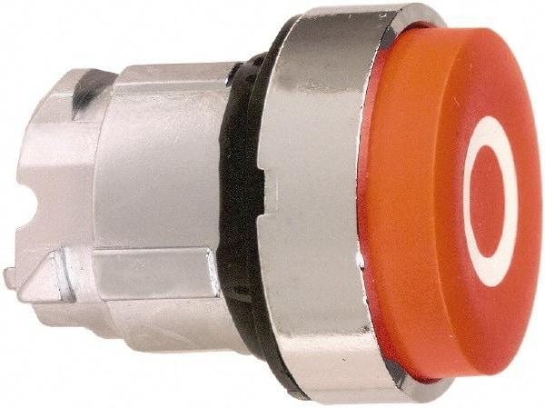 Schneider Electric - 22mm Mount Hole, Extended Straight, Pushbutton Switch Only - Round, Red Pushbutton, Nonilluminated, Momentary (MO) - Americas Industrial Supply