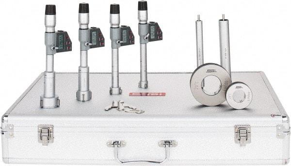 SPI - 0.8" to 2", IP65, Carbide Face Chrome Plated Finish, Electronic Inside Micrometer - 0.00005" Resolution, 0.00016" Accuracy, 90 & 97" Gage Depth - Americas Industrial Supply