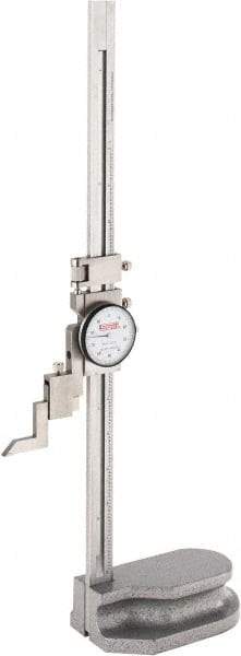 SPI - 12" Stainless Steel Dial Height Gage - 0.001" Graduation, Accurate to 0.0015", Dial Display - Americas Industrial Supply