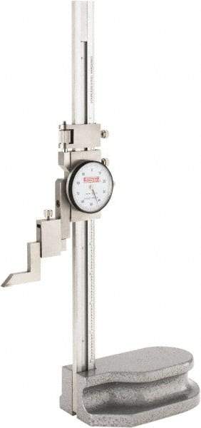 SPI - 8" Stainless Steel Dial Height Gage - 0.001" Graduation, Accurate to 0.001", Dial Display - Americas Industrial Supply