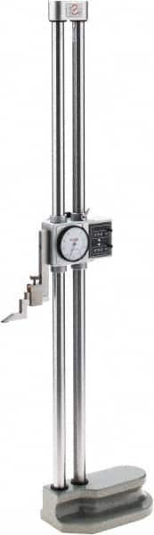 SPI - 24" Stainless Steel Dial Height Gage - 0.001" Graduation, Accurate to 0.002", Dial and Counter Display - Americas Industrial Supply