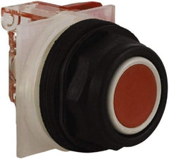 Schneider Electric - 30mm Mount Hole, Extended Straight, Pushbutton Switch with Contact Block - Red Pushbutton, Momentary (MO) - Americas Industrial Supply