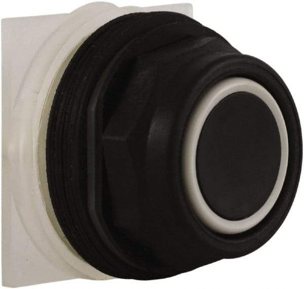 Schneider Electric - 30mm Mount Hole, Extended Straight, Pushbutton Switch Only - Black Pushbutton, Momentary (MO) - Americas Industrial Supply