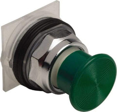 Schneider Electric - 30mm Mount Hole, Extended Straight, Pushbutton Switch Only - Green Pushbutton, Momentary (MO) - Americas Industrial Supply