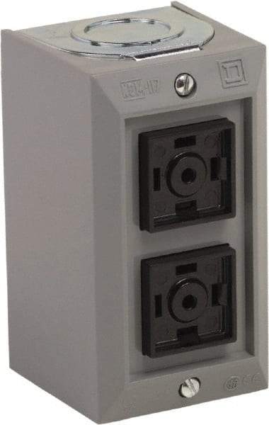 Schneider Electric - 2 Operator, Projecting Pushbutton Control Station - No Legend, Momentary Switch, 2NO/2NC Contact, NEMA 1 - Americas Industrial Supply